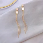 Square Tassel Statement Earrings