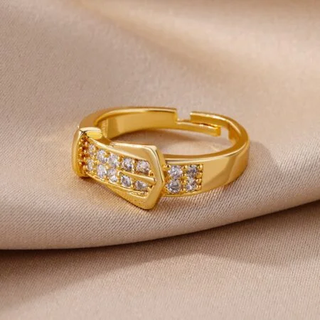 Luxury Aesthetic Stone Belt Rings