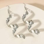 Radiant Gold Spiral Sequin Earrings